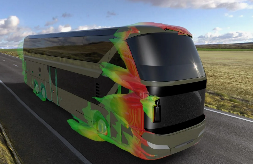 Улучшенная аэродинамика автобуса